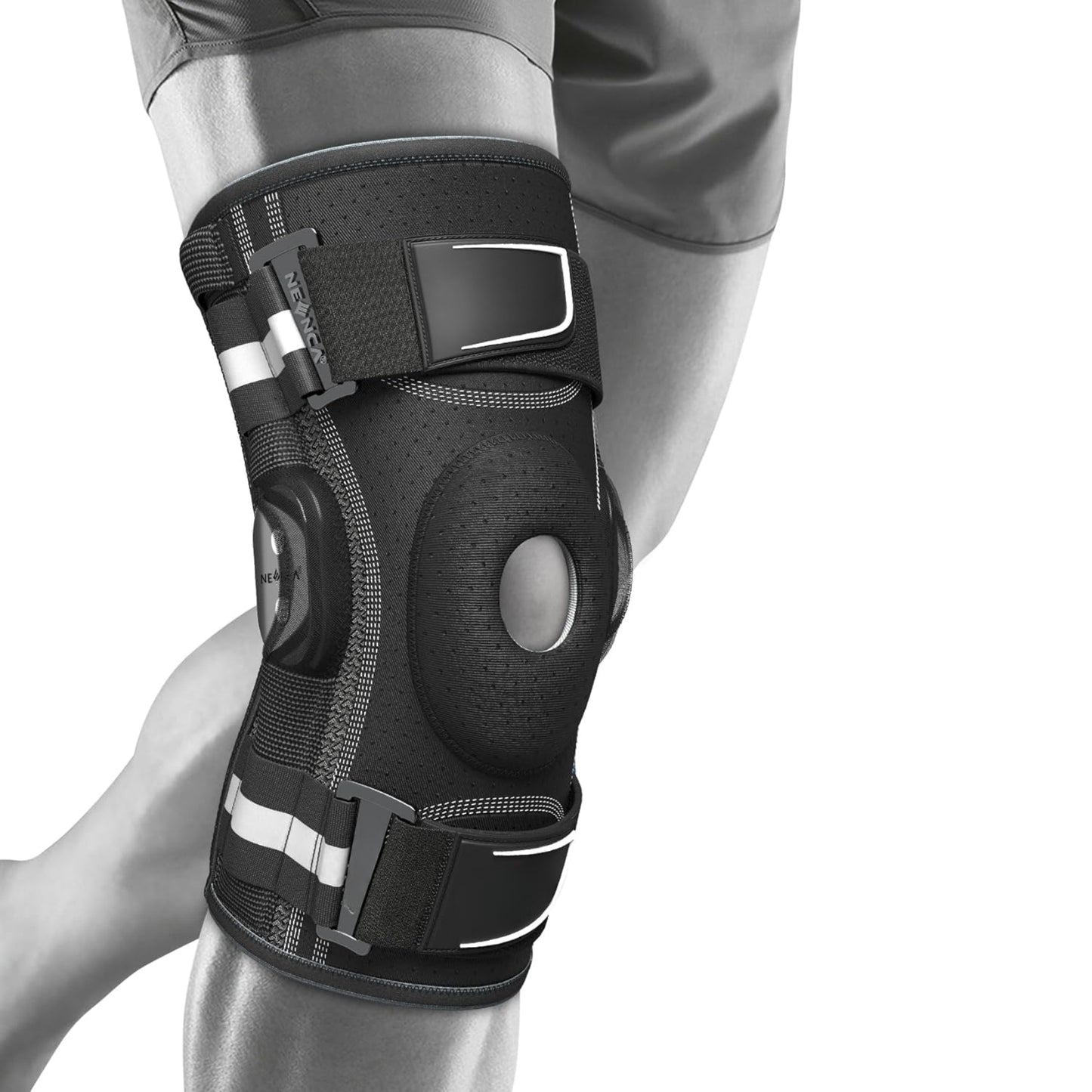 Adjustable Knee Brace for Pain Relief – Removable Stabilizers for Joint Support