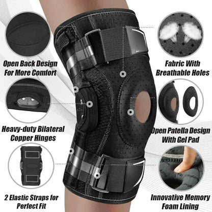 Adjustable Knee Brace for Pain Relief – Removable Stabilizers for Joint Support