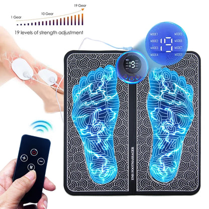 Portable Electric Foot Relaxation Mat- 8 Modes & USB Rechargeable