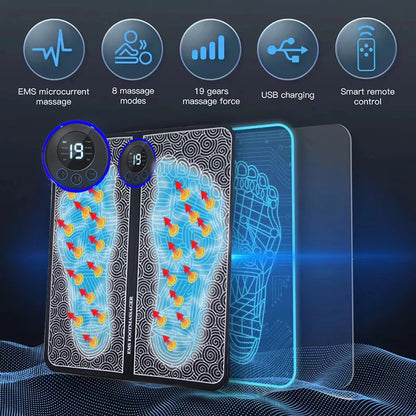 Portable Electric Foot Relaxation Mat- 8 Modes & USB Rechargeable