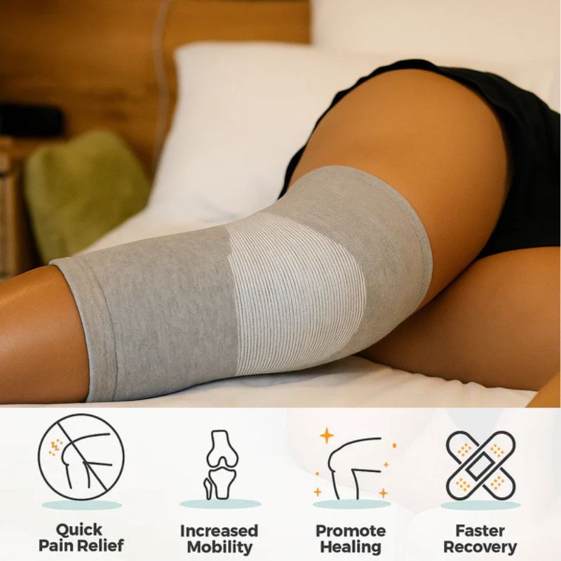 Compression bamboo knee braces - Soft, breathable & supportive unisex knee braces (1 pair)